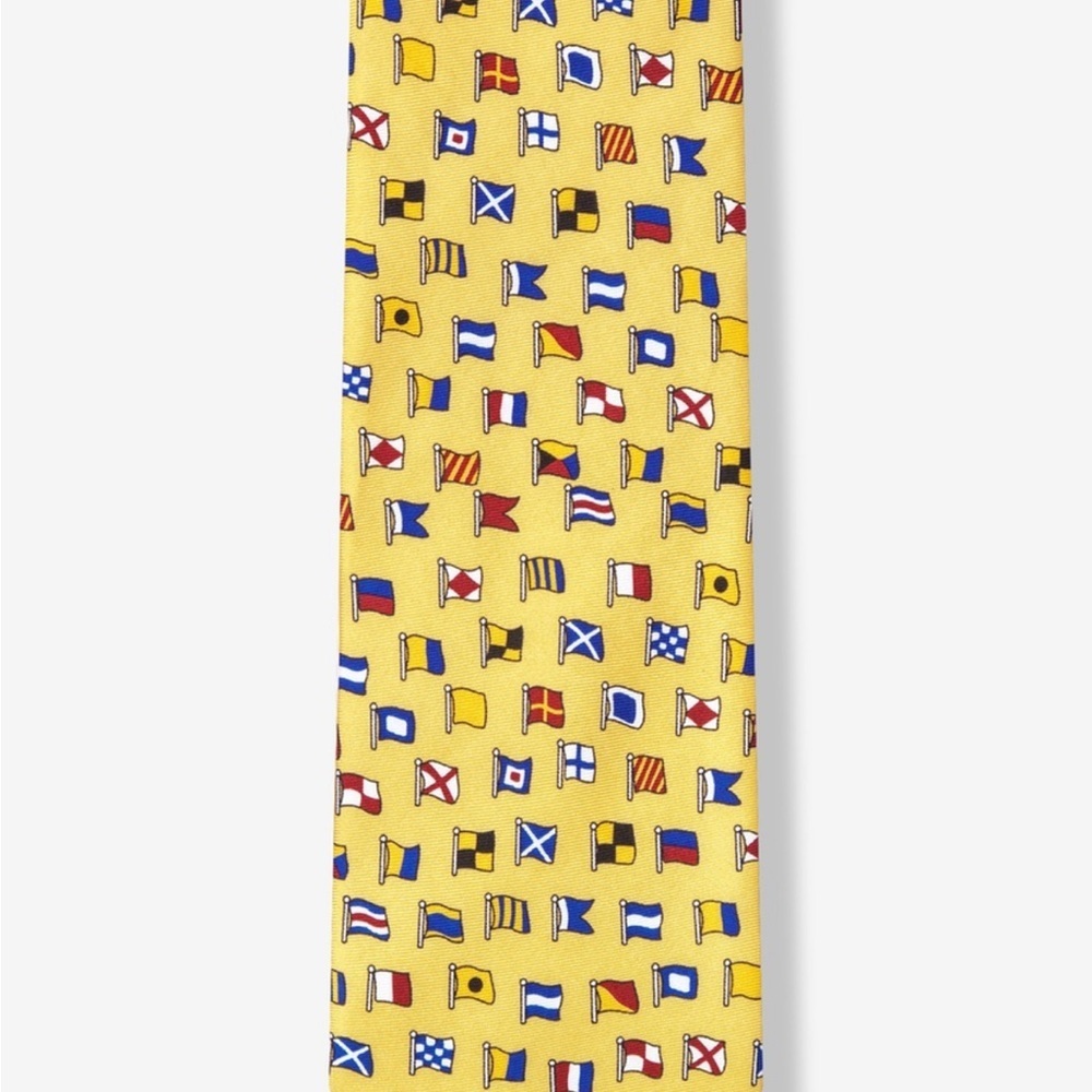 A-Z INTERNATIONAL FLAGS
Yellow 100% Silk Tie By Alynn - Picture 2 of 6